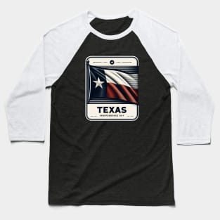 LoneStar Minimalist: Trendy Texas Independence day Baseball T-Shirt